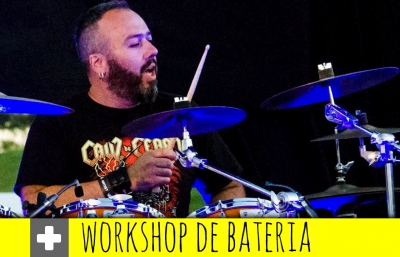 Workshop de bateria no Gabinete da Juventude