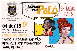 Município da Chamusca apresenta “Ando a portar-me tão bem que até transpiro água benta” no 3.º Espetáculo dos “Saraus com PaLó”