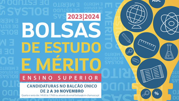 Município abre candidaturas para atribuição de Bolsas de Estudo e de Mérito