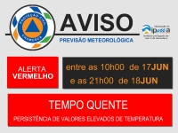 Aviso da Proteção Civil . 17JUN