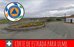 Corte temporário da Estrada Municipal 574 para Ulme