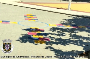 Pinturas de jogos infantis na EB1 da Chamusca