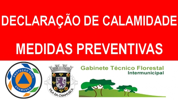DECLARAÇÃO DE CALAMIDADE – MEDIDAS PREVENTIVAS
